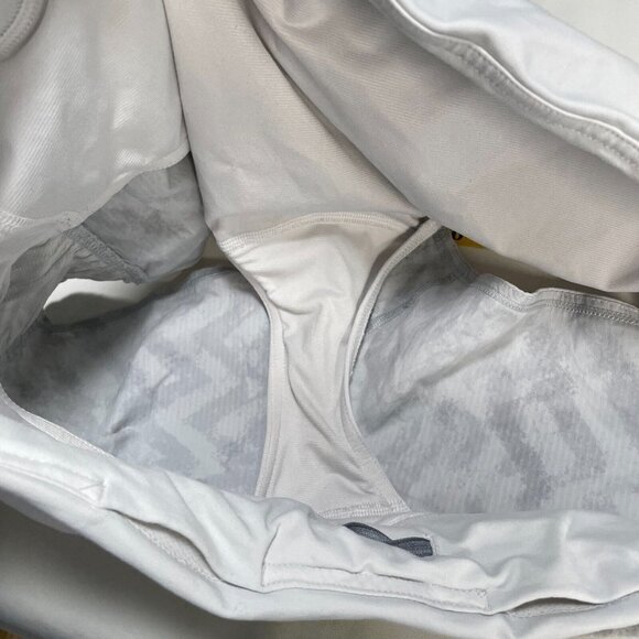 Lululemon Run Bright At Night Shorts Womens 12 Gray Blazer Print / White W7511S - Picture 9 of 11